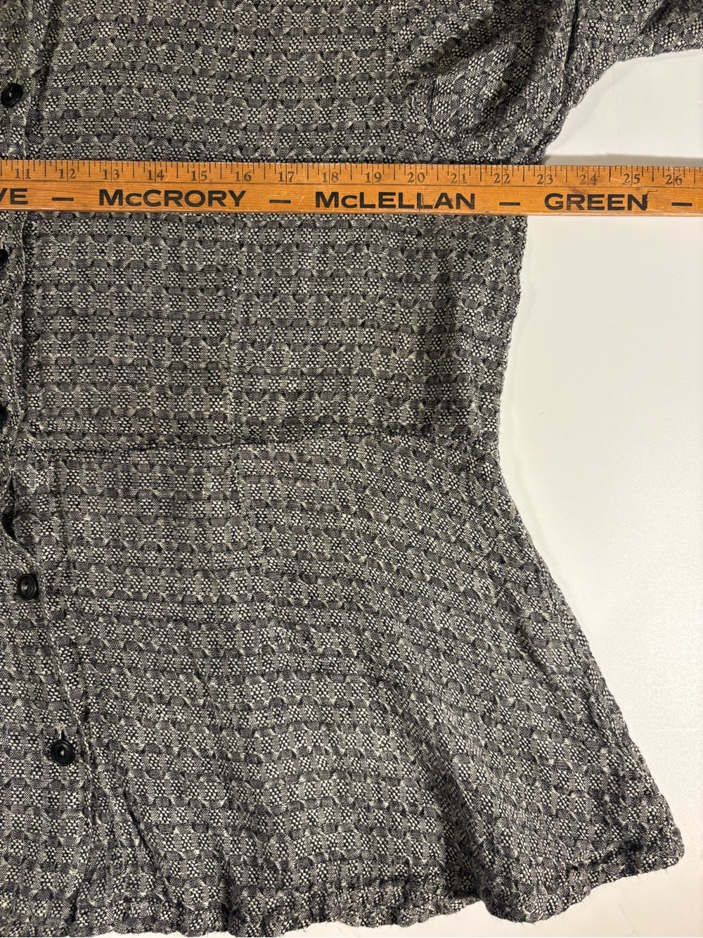 Flax Gray Textured Button-Front Relaxed Jacket - Picture 5 of 9